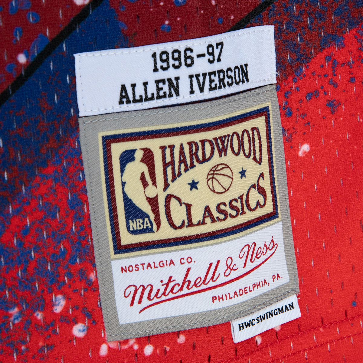 Allen Iverson Philadelphia 76ers 1996 Hyper Hoops Swingman Scarlet Jersey