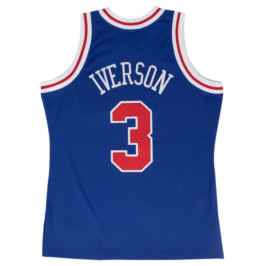 Allen Iverson Philadelphia 76ers 1997 Hardwood Classics Alternate Swingman Blue Jersey