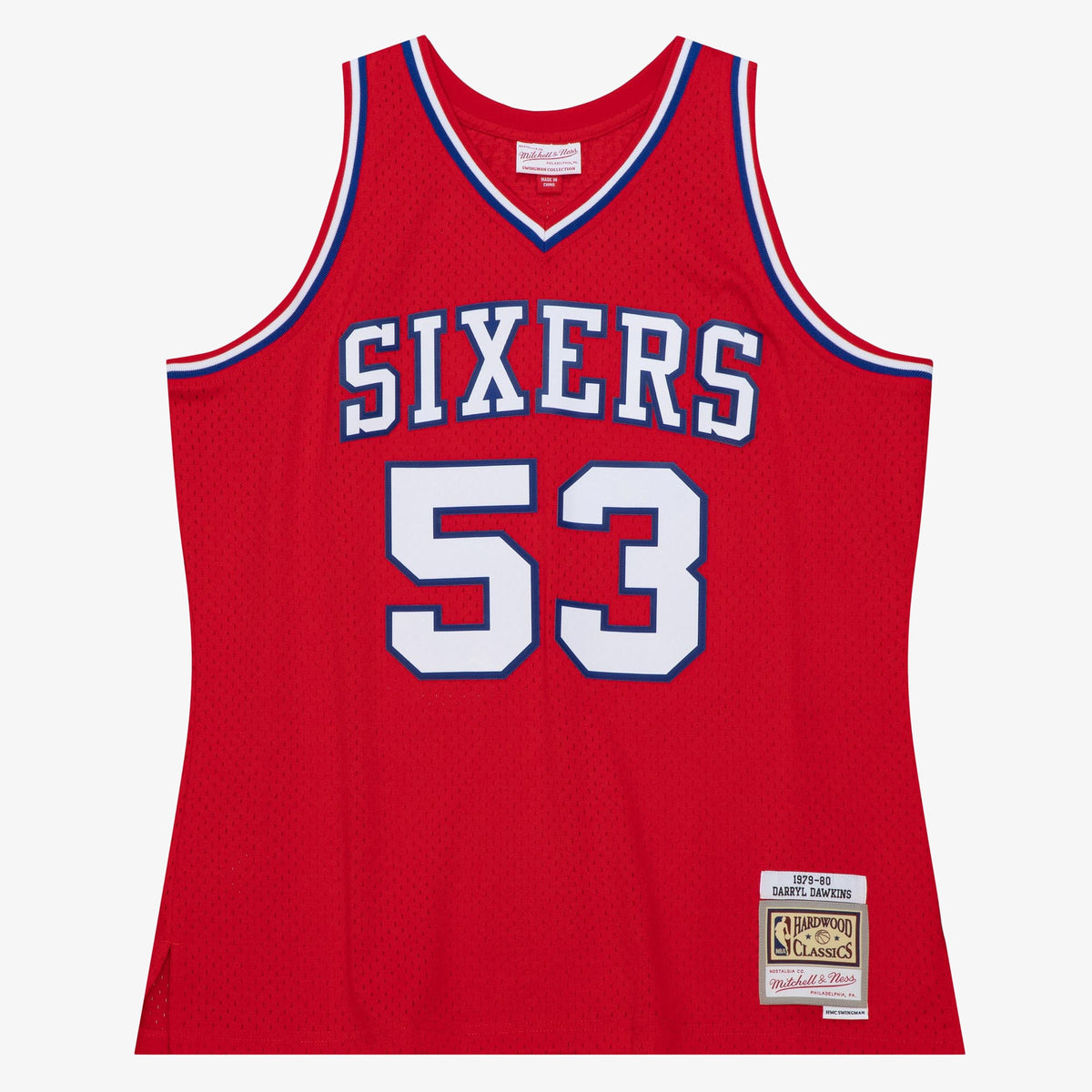 Darryl Dawkins Philadelphia 76ers 1979 Dark Authentic University Red Jersey