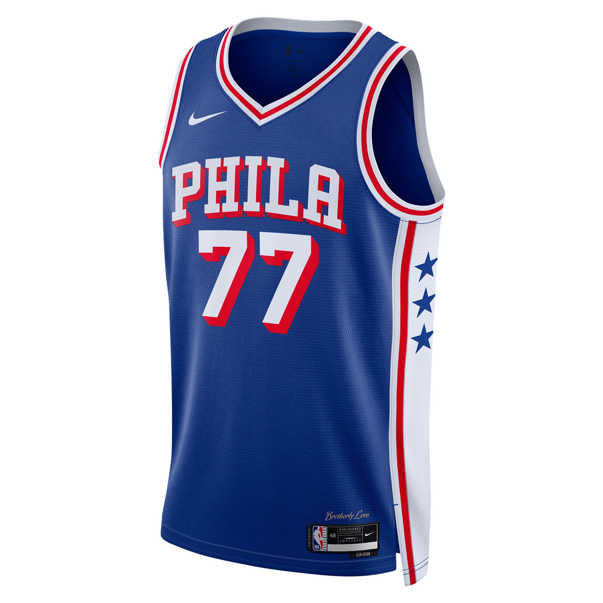 VJ Edgecombe Philadelphia 76ers Icon Edition Swingman Royal Jersey