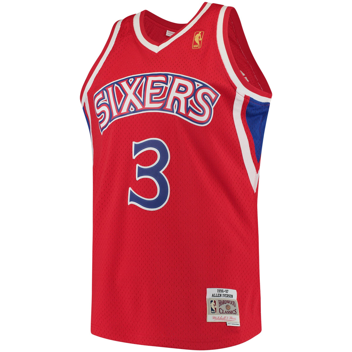 Allen Iverson Philadelphia 76ers Red 1996-97 Hardwood Classics Swingman Jersey