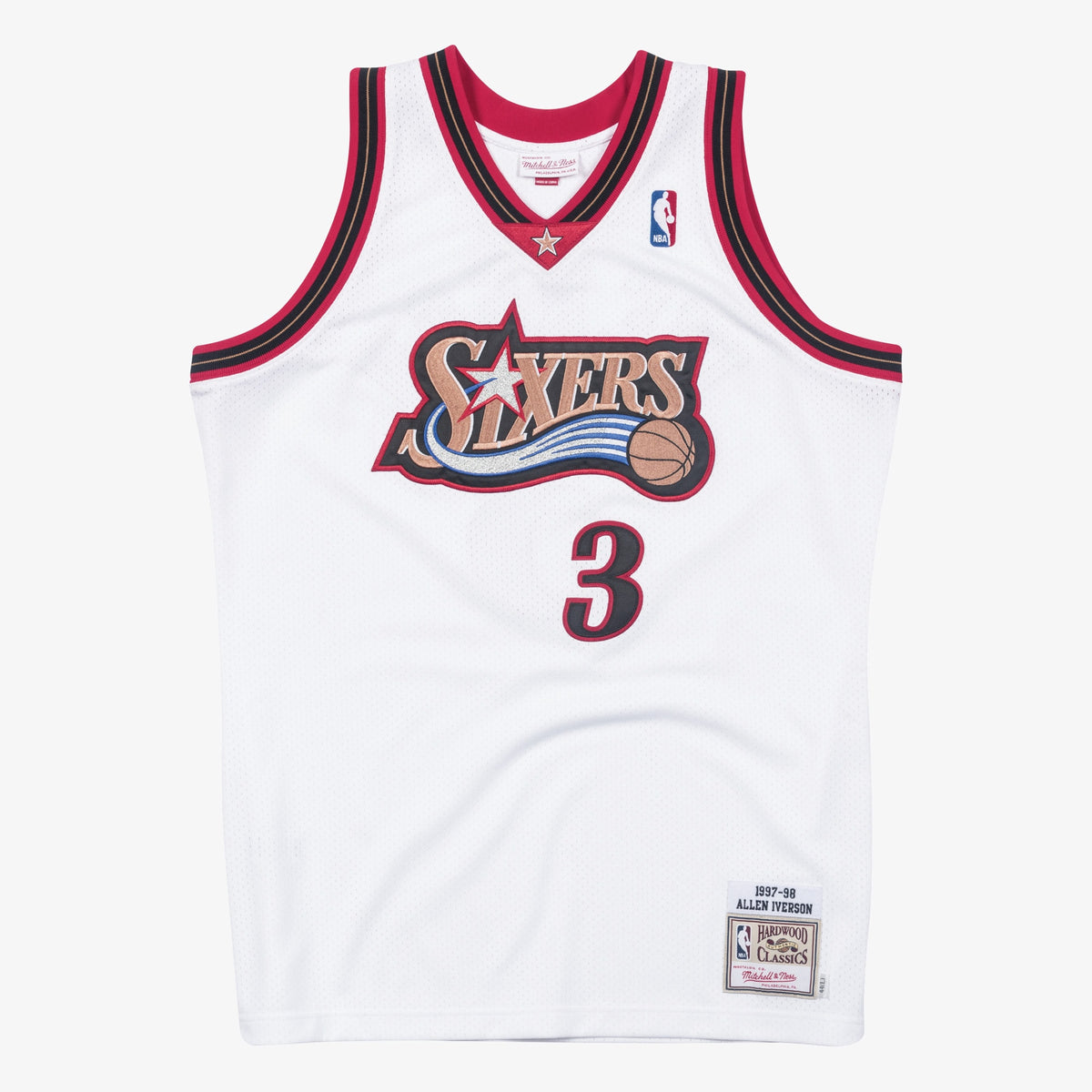 Allen Iverson Philadelphia 76ers 1997 Authentic White Jersey
