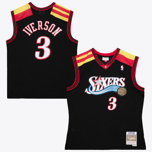 Allen Iverson Philadelphia 76ers 2006 Alternate Spain Authentic Black Jersey