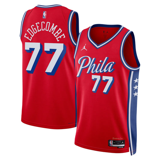 VJ Edgecombe Philadelphia 76ers Statement Edition Swingman Red Jersey