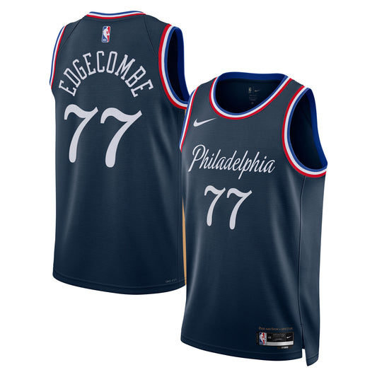 VJ Edgecombe Philadelphia 76ers 2025/26 City Edition Swingman Navy Jersey