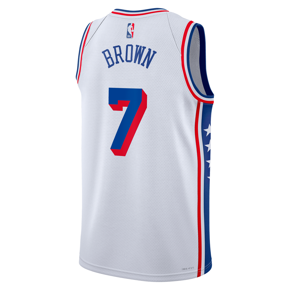 Jaylen Brown Philadelphia 76ers Association Edition Swingman White Jersey