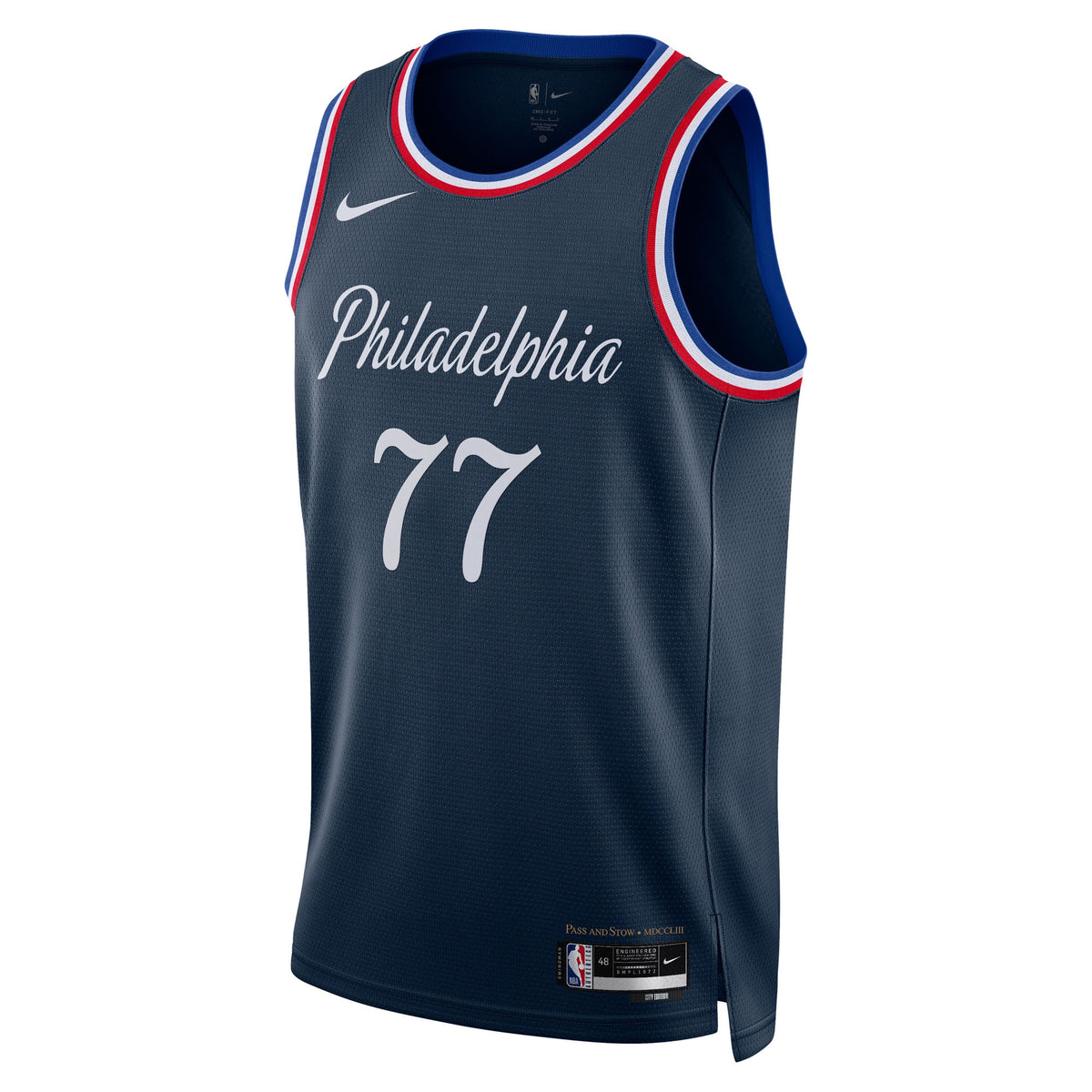 VJ Edgecombe Philadelphia 76ers 2025/26 City Edition Swingman Navy Jersey