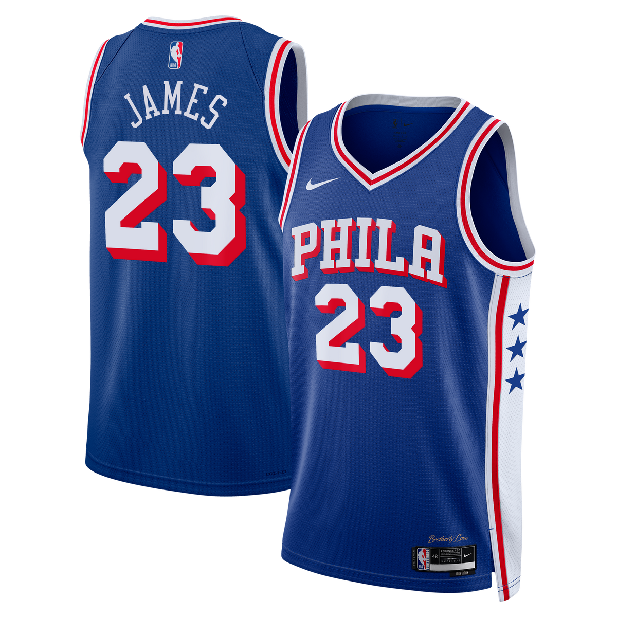 LeBron James Philadelphia 76ers Icon Edition Swingman Royal Jersey