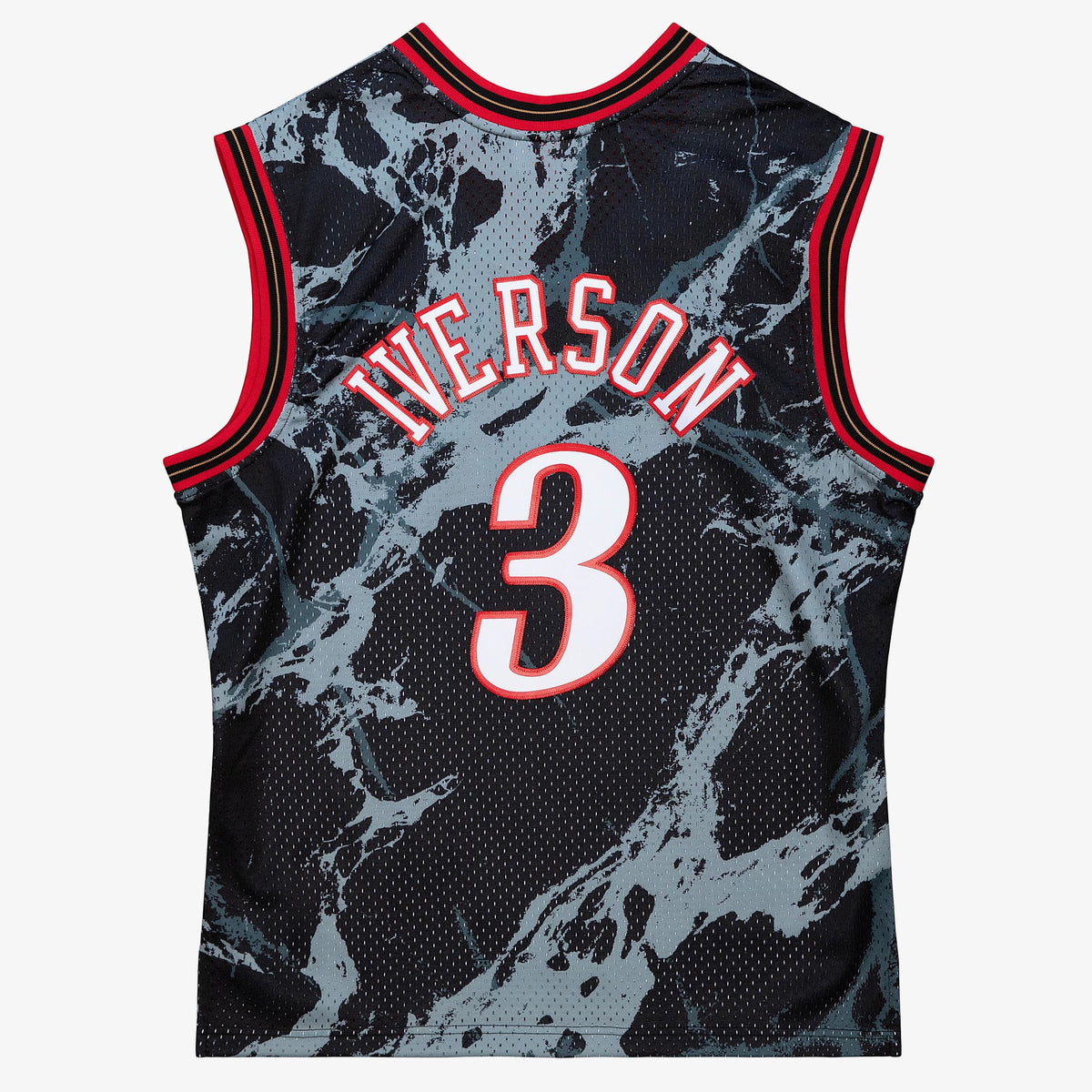 Allen Iverson Philadelphia 76ers 2000 Team Marble Swingman Black Jersey