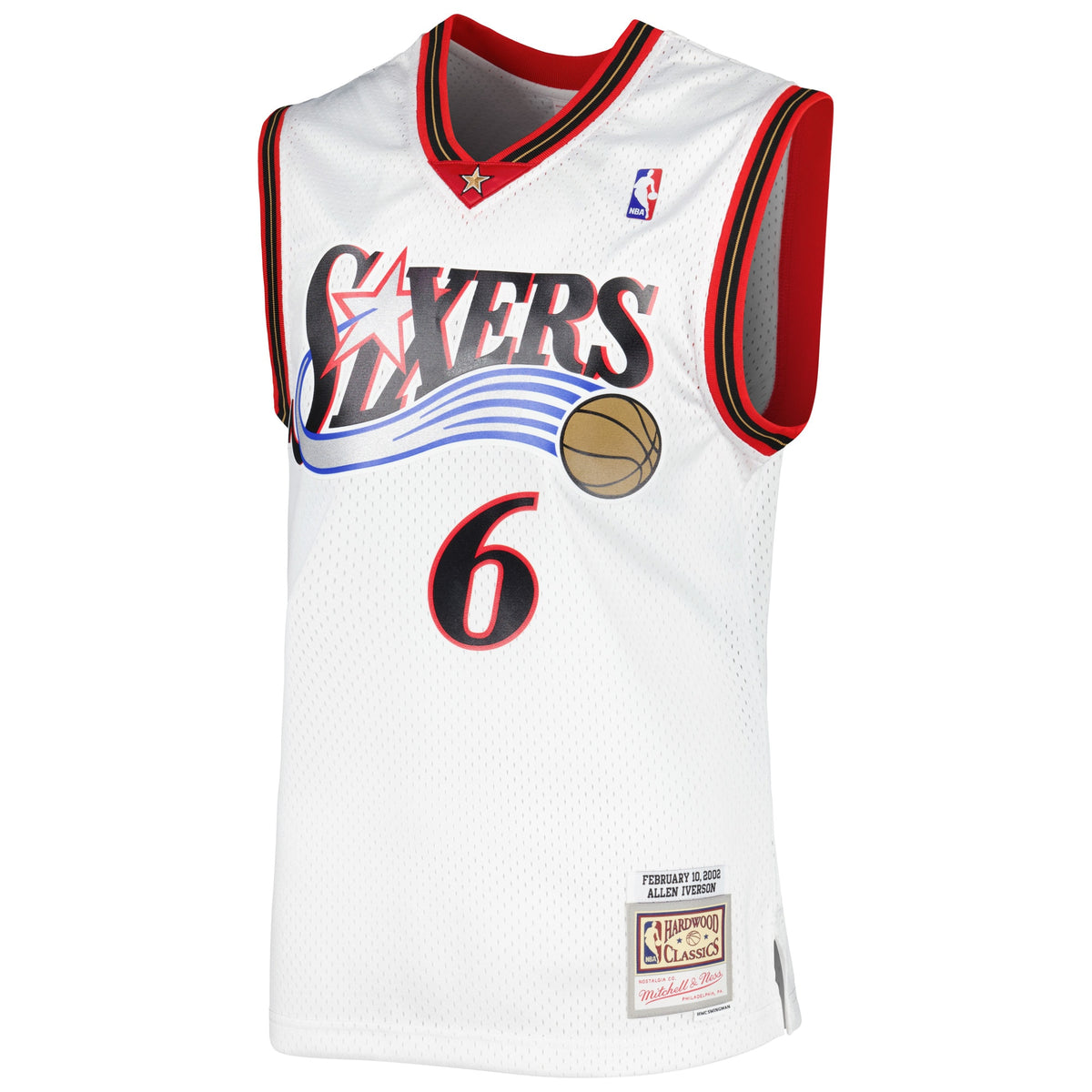 Allen Iverson Philadelphia 76ers White 2002/03 Hardwood Classics Swingman Jersey