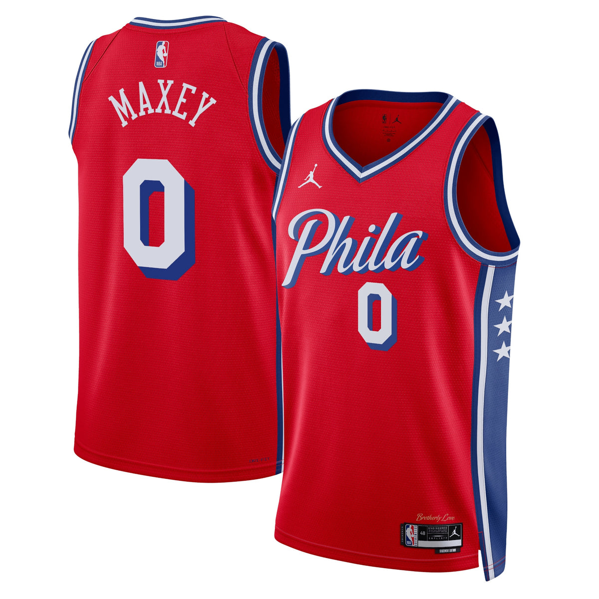 Tyrese Maxey Philadelphia 76ers Statement Edition Swingman Red Jersey