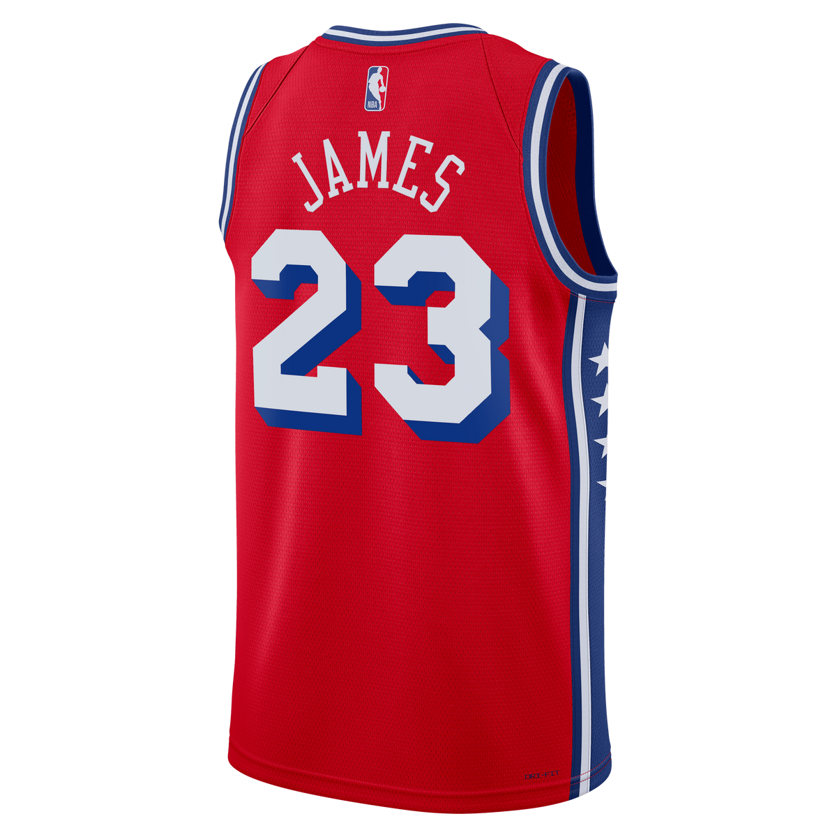 LeBron James Philadelphia 76ers Statement Edition Swingman Red Jersey