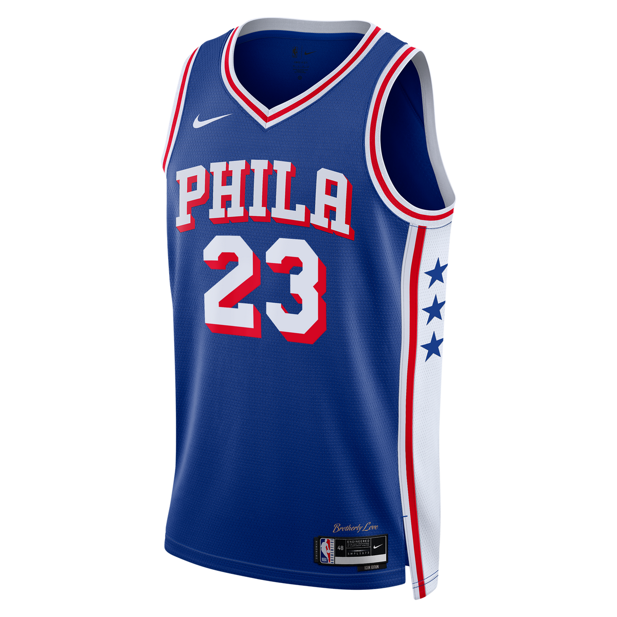 LeBron James Philadelphia 76ers Icon Edition Swingman Royal Jersey
