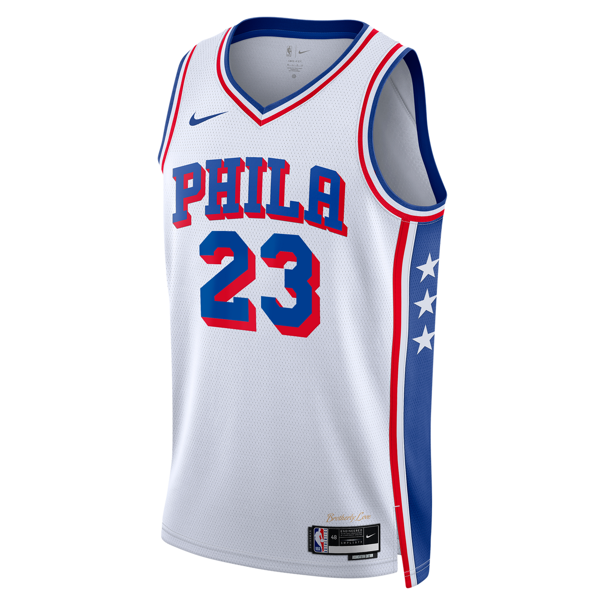 LeBron James Philadelphia 76ers Association Edition Swingman White Jersey