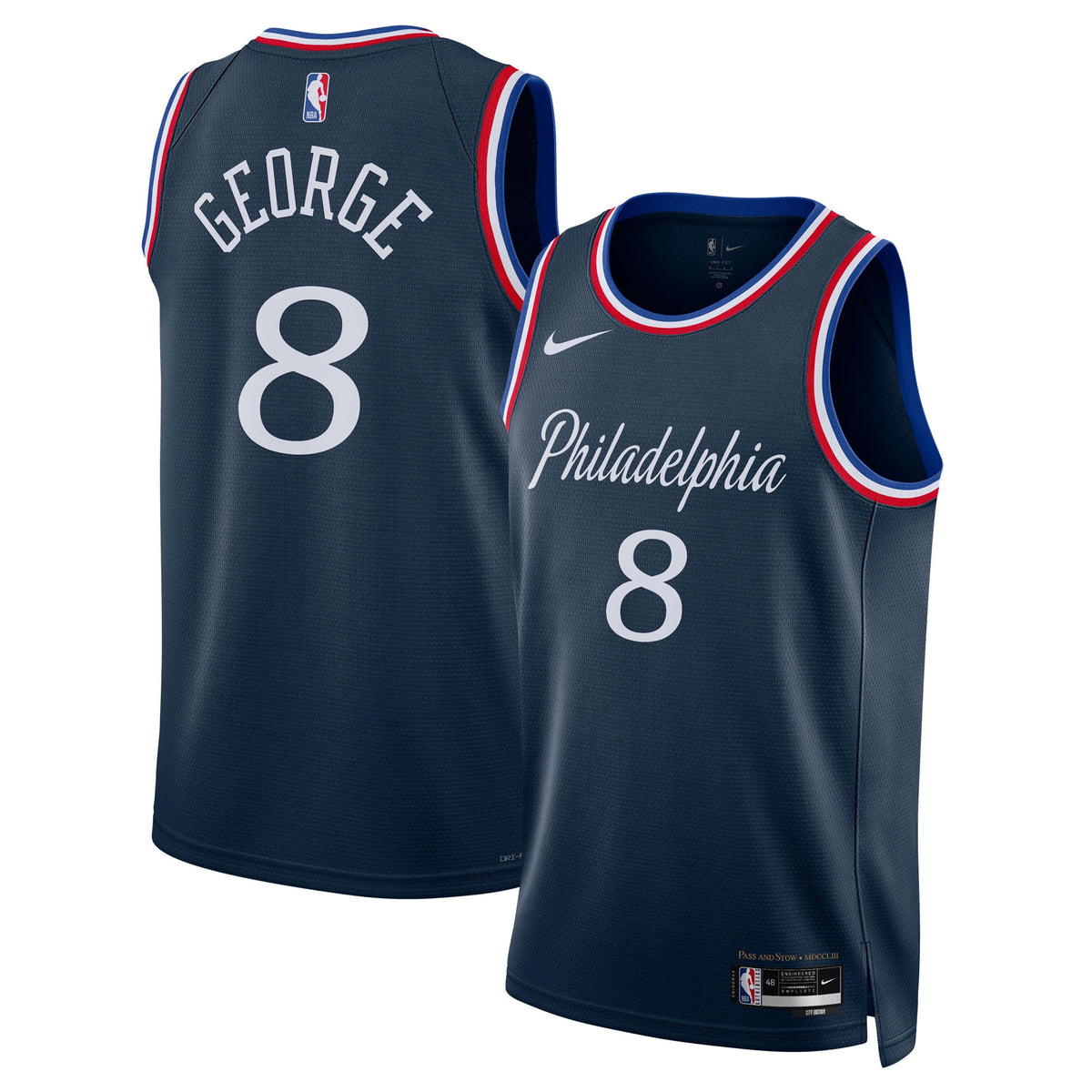 Paul George Philadelphia 76ers 2025/26 City Edition Swingman Navy Jersey