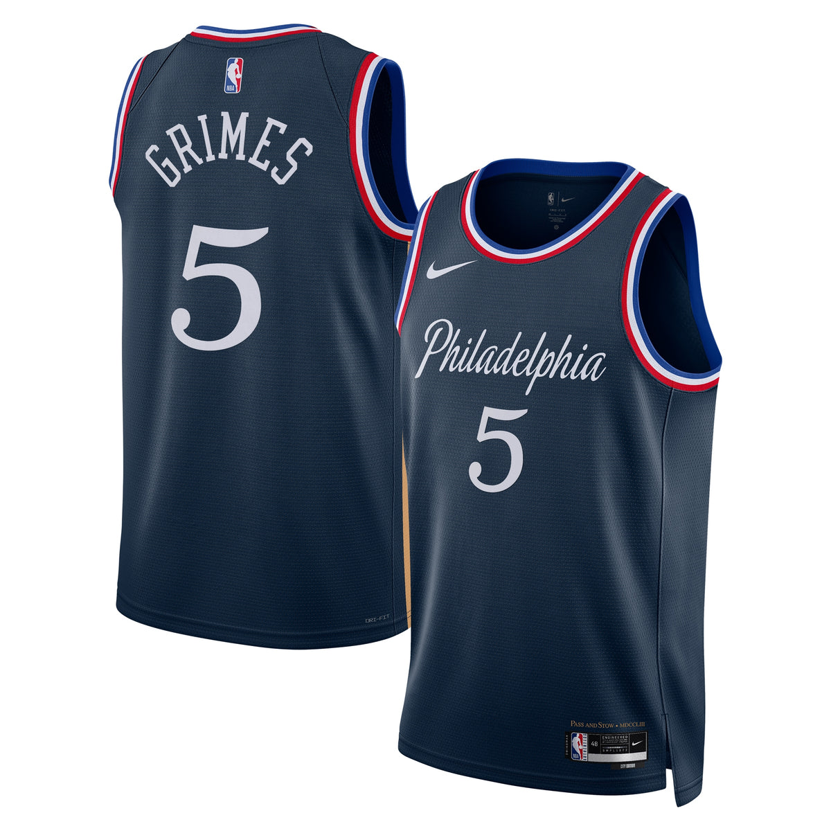 Quentin Grimes Philadelphia 76ers 2025/26 City Edition Swingman Navy Jersey