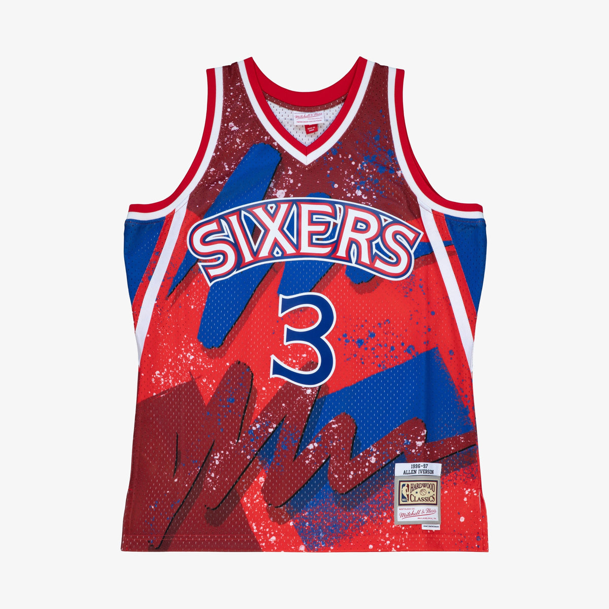 Allen Iverson Philadelphia 76ers 1996 Hyper Hoops Swingman Scarlet Jersey