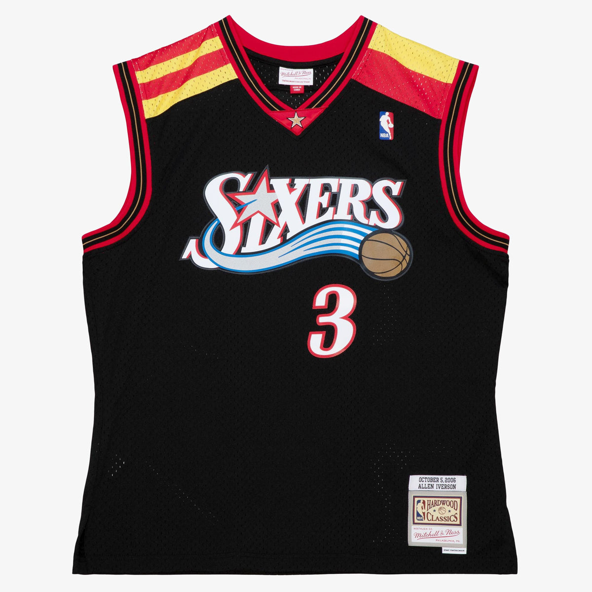Allen Iverson Philadelphia 76ers 2006 Alternate Spain Authentic Black Jersey