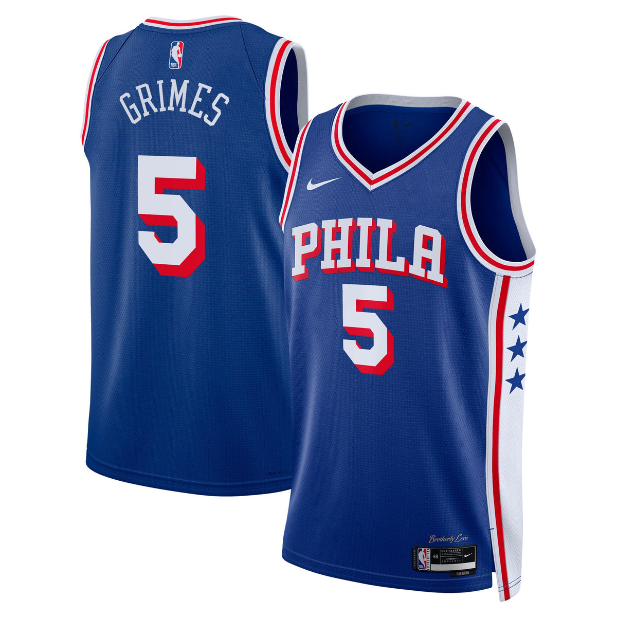 Quentin Grimes Philadelphia 76ers Icon Edition Swingman Royal Jersey