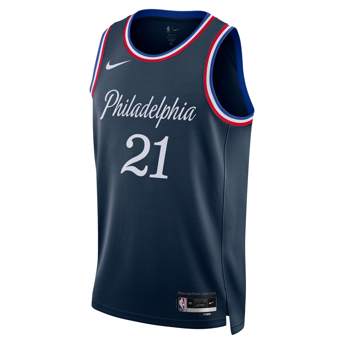 Joel Embiid Philadelphia 76ers 2025/26 City Edition Swingman Navy Jersey