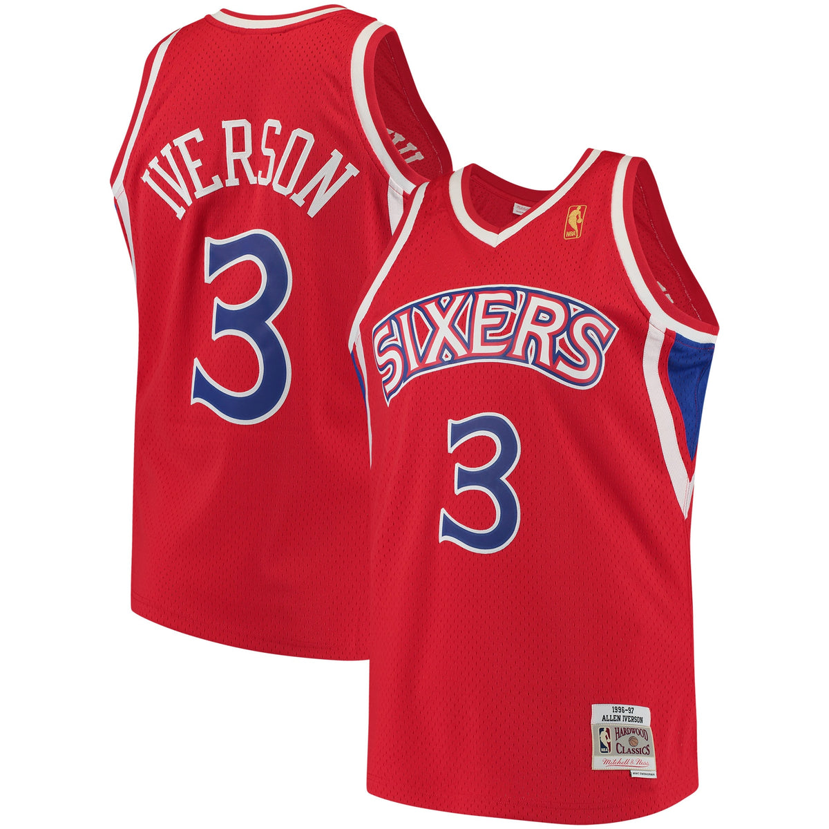 Allen Iverson Philadelphia 76ers Red 1996-97 Hardwood Classics Swingman Jersey