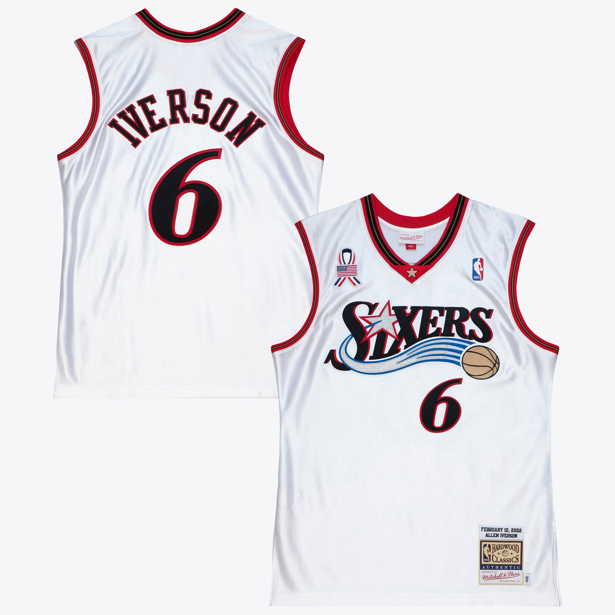 Allen Iverson Philadelphia 76ers 2002 All-Star East Authentic White Jersey