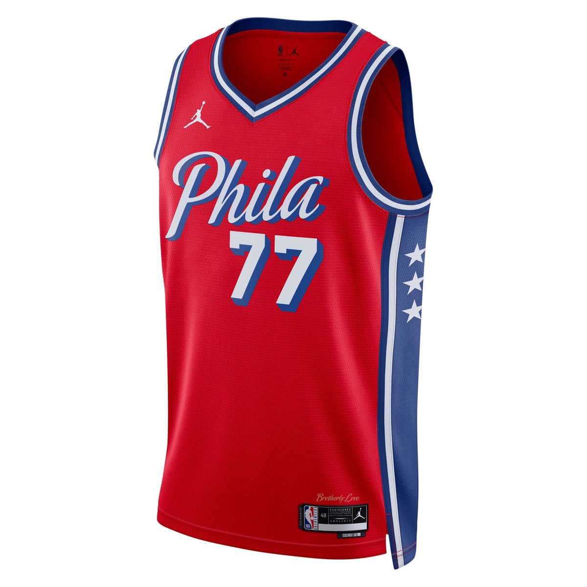 VJ Edgecombe Philadelphia 76ers Statement Edition Swingman Red Jersey
