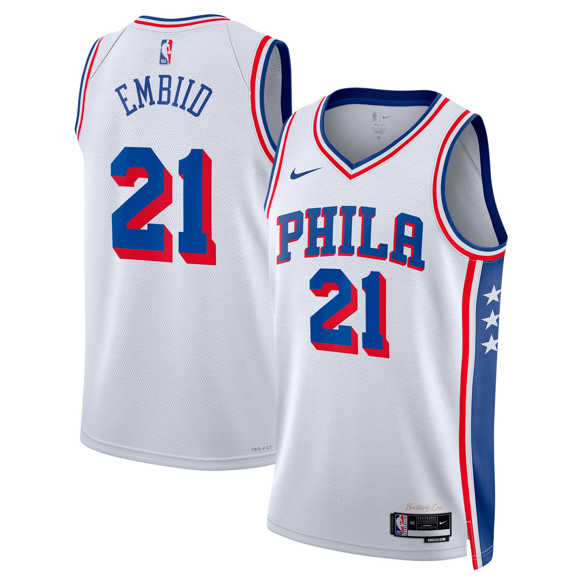 Joel Embiid Philadelphia 76ers Association Edition Swingman White Jersey
