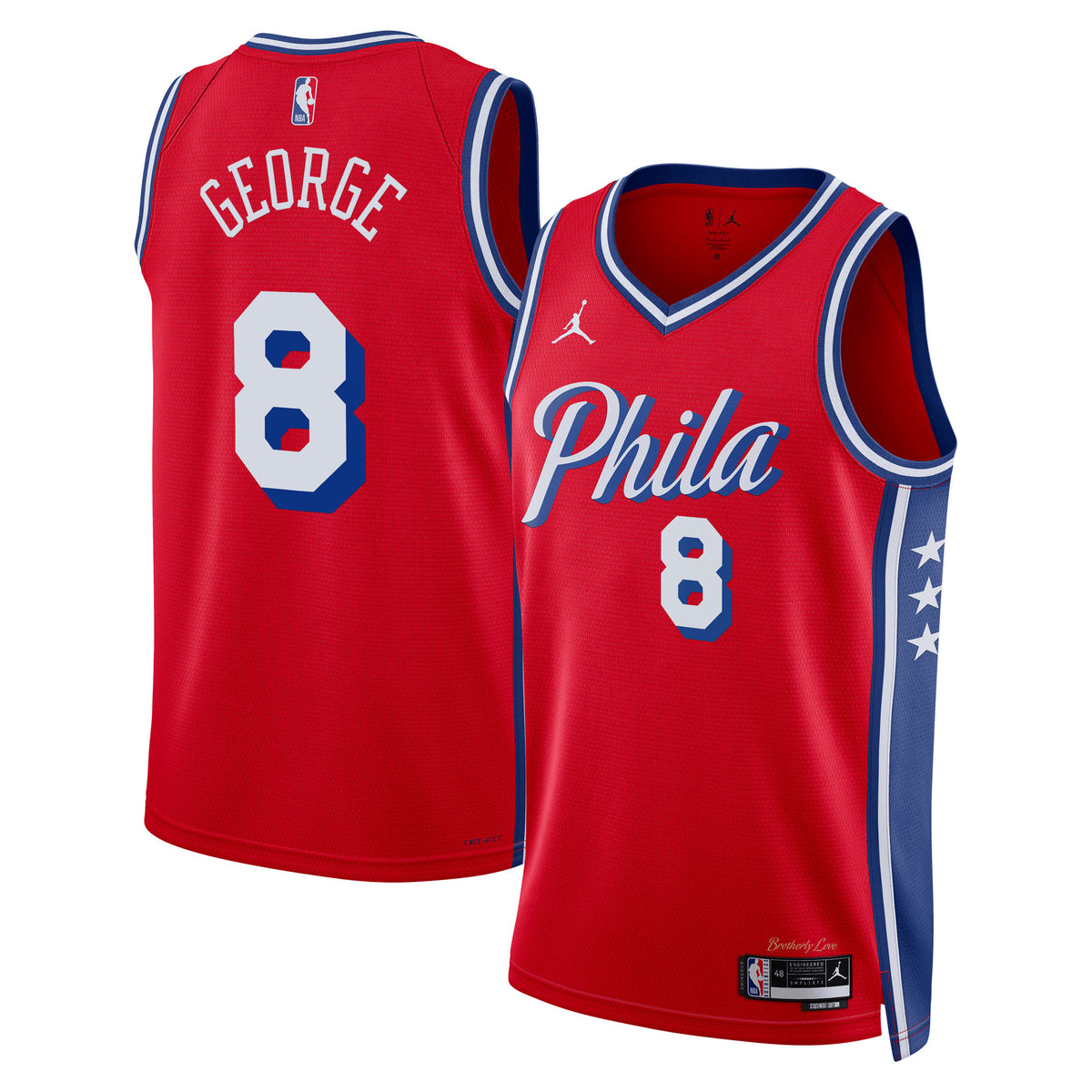 Paul George Philadelphia 76ers Statement Edition Swingman Red Jersey