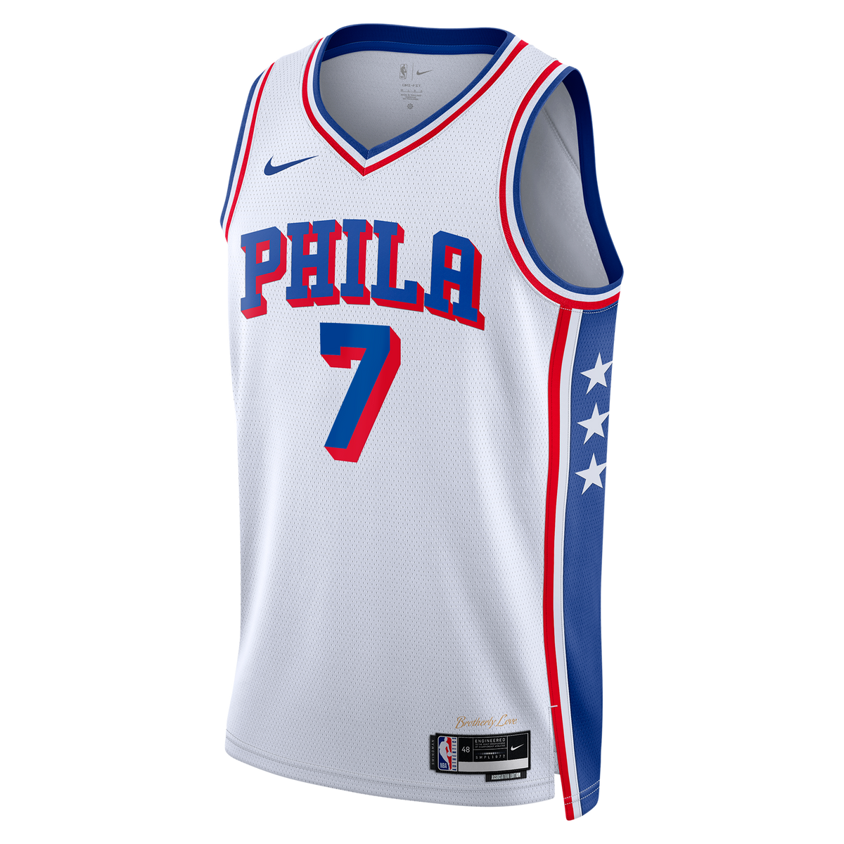 Jaylen Brown Philadelphia 76ers Association Edition Swingman White Jersey