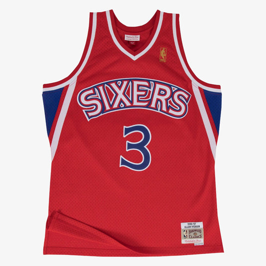 Allen Iverson Philadelphia 76ers Swingman Road 1996-97 Jersey