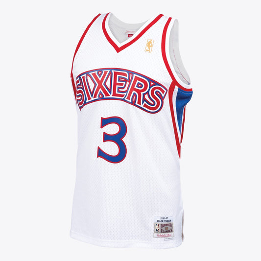 Allen Iverson Philadelphia 76ers 1996 Swingman White Jersey