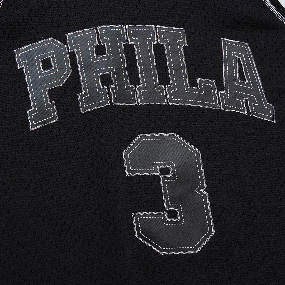 Allen Iverson Philadelphia 76ers 1996 Contrast 2K Swingman Black Jersey