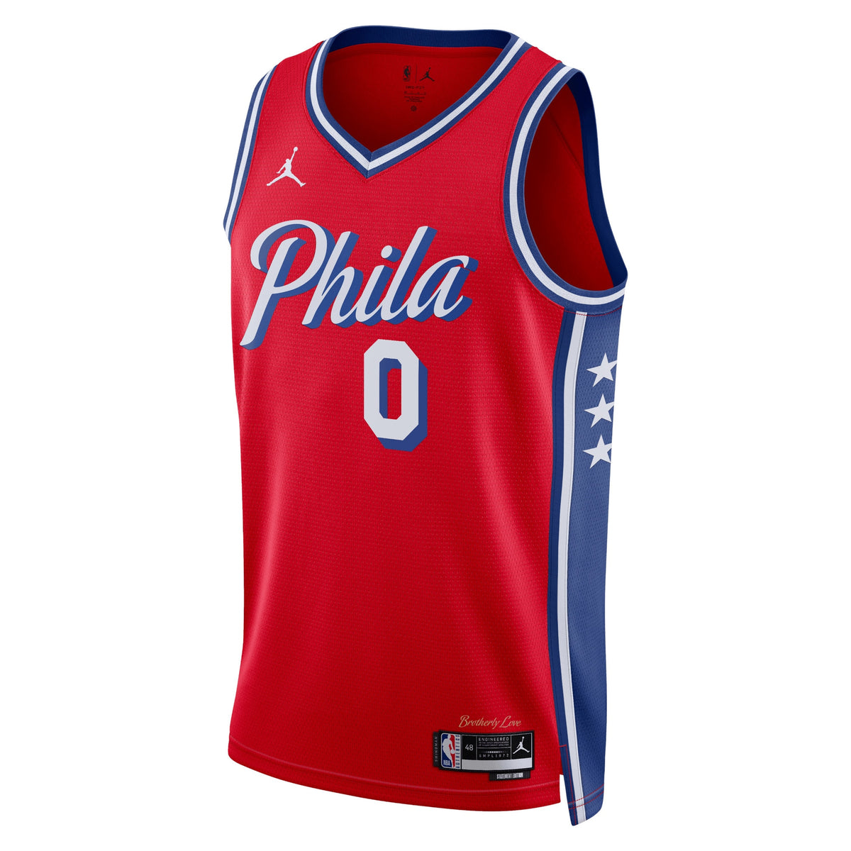 Tyrese Maxey Philadelphia 76ers Statement Edition Swingman Red Jersey