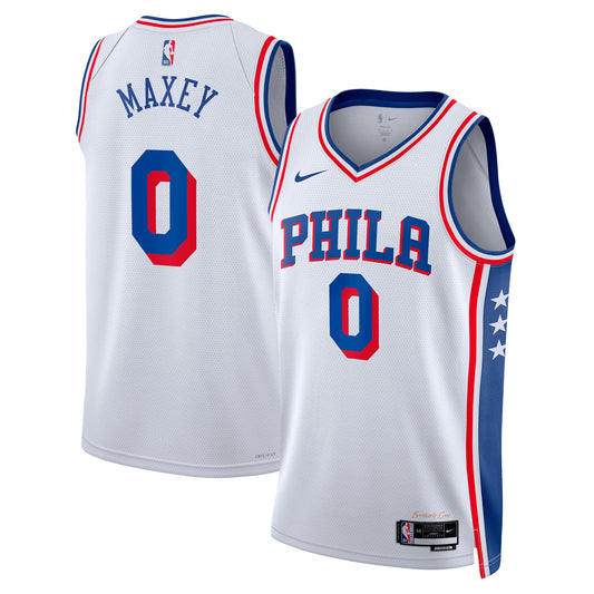 Tyrese Maxey Philadelphia 76ers Association Edition Swingman White Jersey